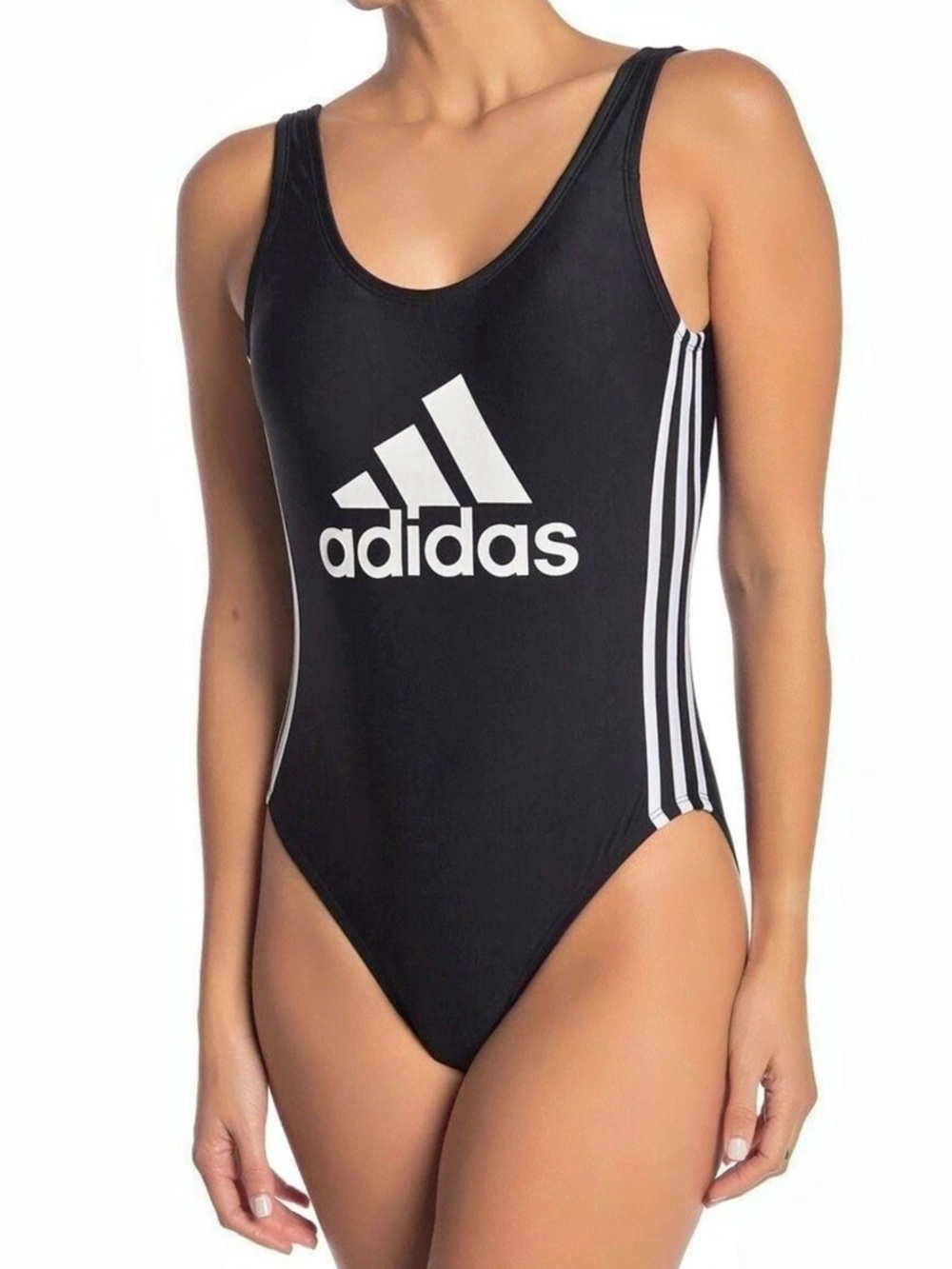 adidas low back One Piece Swimsuit Black White